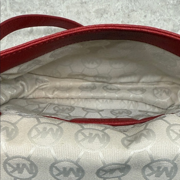 Michael Kors Cherry Red Leather Crossbody Bag. 10x8 in. Like New! - Picture 13 of 16